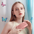 Cu clapetă pentru Honor 400 Lite, Butterfly, roz rose gold
