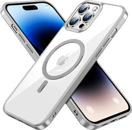 Huse pentru iPhone 14 Pro, ERBORD Hybrid MagSafe Case, de argint