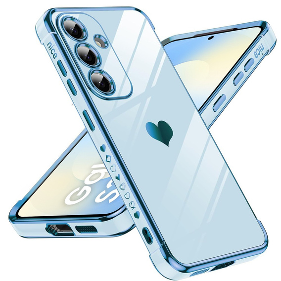 Huse pentru Samsung Galaxy S25 FE, Electro heart, albastru