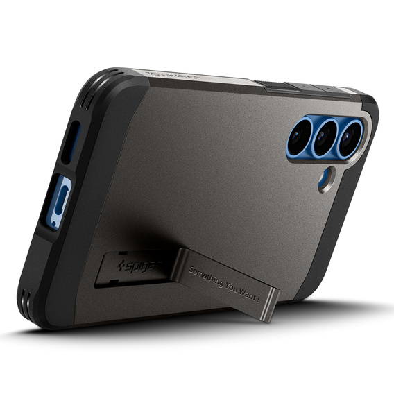 Carcasa Spigen pentru Samsung Galaxy S25+ Plus, Tough Armor Mag MagSafe, gri + 9H Tempered Glass