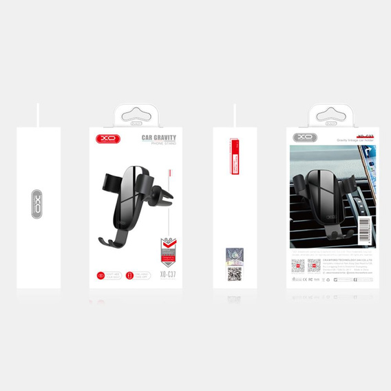 Suport gravitațional auto XO C37 pentru grila pentru smartphone-uri (lățime 5,5-8,5 cm)