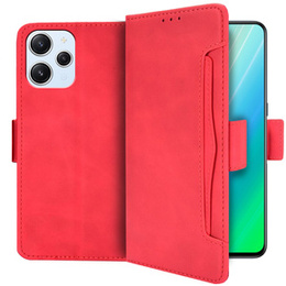Cu clapetă pentru Xiaomi Redmi 12, Card Slot, roșu