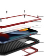 Carcasă pentru iPhone 15, blindată, cu sticlă integrată, roșu