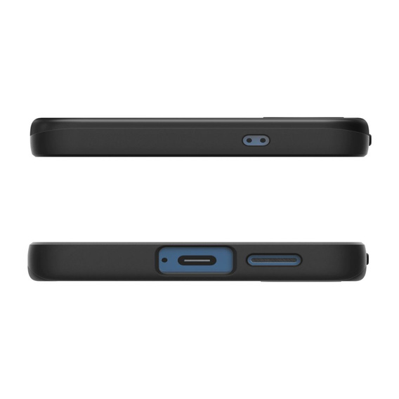 Carcasa Spigen pentru Samsung Galaxy S25, Thin Fit Mag, negru + sticlă temperată 9H