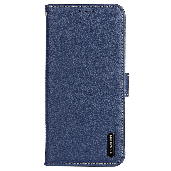 KHAZNEH RFID caz pentru OnePlus 12R, Litchi Texture, albastru
