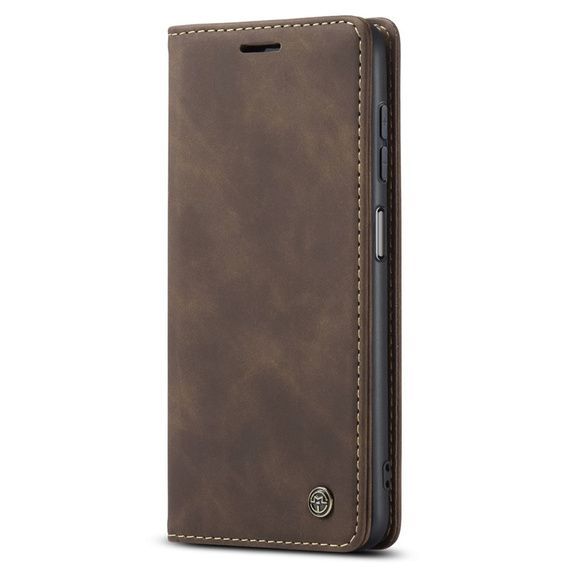 Husa CASEME pentru Samsung Galaxy M33 5G, Leather Wallet Case, maro