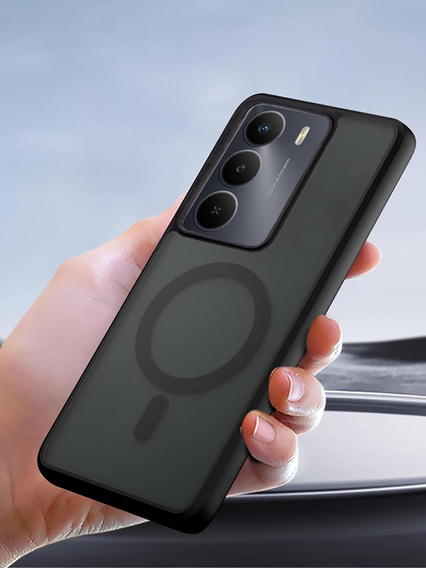 Husă pentru Realme 14X / Realme C75, pentru MagSafe, ERBORD Matt Case, negru