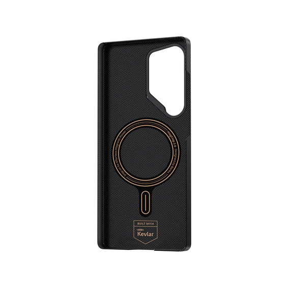 Carcasa BENKS Kevlar pentru Samsung Galaxy S25 Ultra, pentru MagSafe, Carbon Fiber, negru