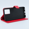 Cu clapetă pentru Motorola Moto G54 5G, Crazy Horse Wallet, roșu