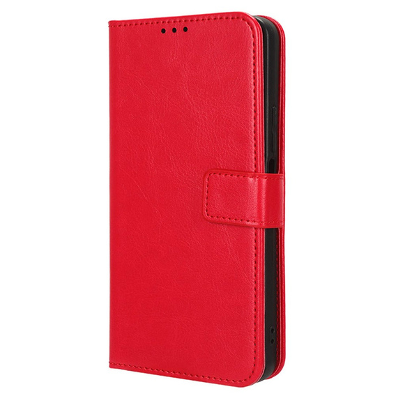 Cu clapetă pentru Samsung Galaxy A26, Crazy Horse Wallet, roșu