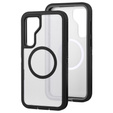 Carcasă cu ramă pentru Samsung Galaxy S23 FE, pentru MagSafe, transparent / negru