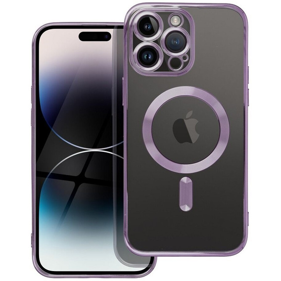 Husă pentru iPhone 16 Pro Max, Electro MagSafe, violet + Sticlă pentru ecran