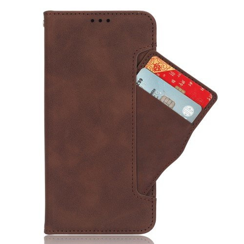 Cu clapetă pentru Samsung Galaxy Z Fold 5 5G, Card Slot, maro