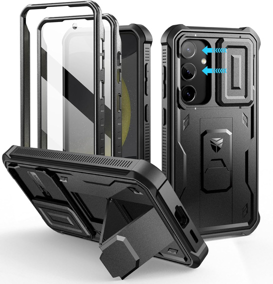 Husă blindată pentru Samsung Galaxy S24, Dexnor Full Body (Two Frames), negru