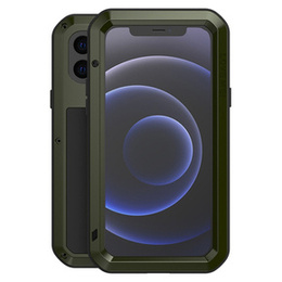 Love Mei Huse pentru iPhone 12 Mini, armored with glass, verde