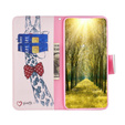Cu clapetă pentru Motorola Moto G54 5G, Wallet, giraffe, roz