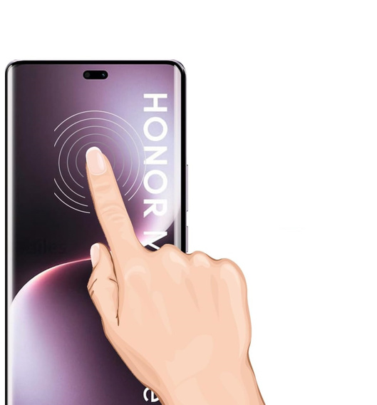 Sticlă călită 3D pentru Honor Magic 7 Lite, cadru negru
