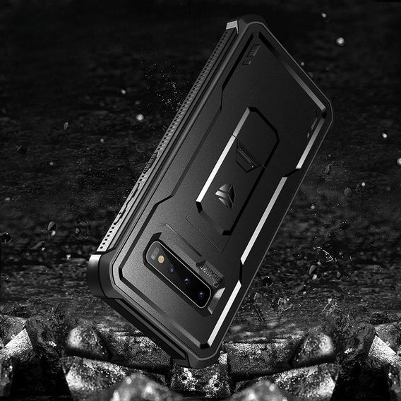 Husă blindată pentru Samsung Galaxy S10 Plus, Dexnor Full Body, negru