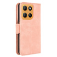 Cu clapetă pentru Motorola Moto G15 / Motorola Moto G15 Power, Card Slot, roz