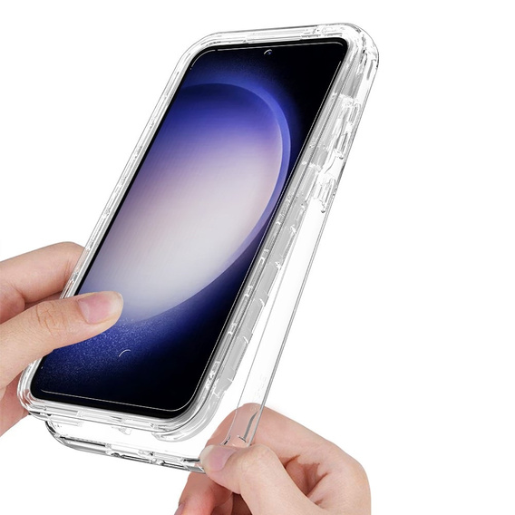 Carcasă pentru Samsung Galaxy S23 FE, Shockproof, cu folie, transparentă