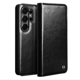Husă din piele Qialino cu clapă Portofel pentru Samsung Galaxy S26 Ultra, negru