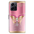 Cu clapetă pentru Xiaomi Redmi Note 12 4G, Wallet Butterfly, roz