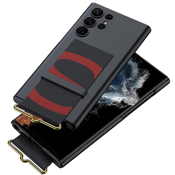 Huse pentru Samsung Galaxy S23 Ultra, GKK Strap Case, negru