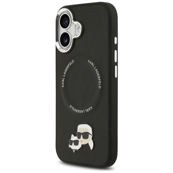 Karl Lagerfeld Karl & Choupette Heads Pins & Logo MagSafe Case pentru iPhone 17