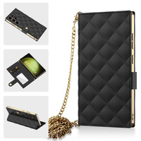 Husă flip pentru Samsung Galaxy S23 Ultra, GKK Mirror Wallet, negru