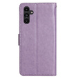 Cu clapetă pentru Samsung Galaxy A55 5G, Wallet, Butterfly, violet