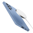 Carcasă Spigen pentru Samsung Galaxy S25 Ultra, Silicone Fit Mag, albastru + sticlă călită