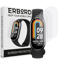 3x ERBORD Hydrogel Foil pentru Xiaomi Smart Band 10 / 9 / 8