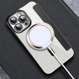 Cu clapetă pentru iPhone 11 Pro Max, RFID Wallet MagSafe CamShield, negru