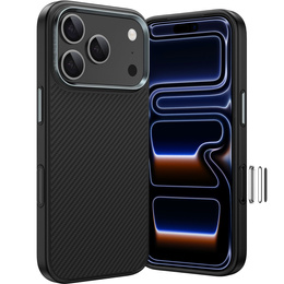 BENKS Kevlar Armor PRO Carbon Fiber 600D A069 carcasă pentru MagSafe pentru iPhone 17 Pro