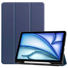 Husă pentru Apple iPad Air 11" 6 gen. 2024 (A2902, Smartcase cu spațiu pentru stylus, albastru închis