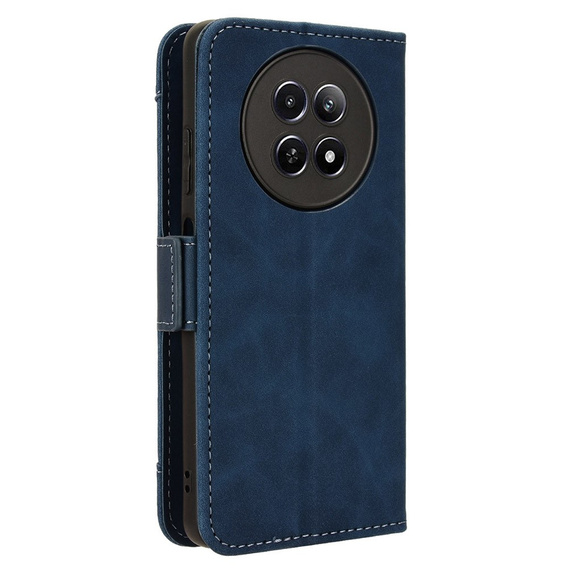 Cu clapetă pentru Realme 12, Card Slot, albastru închis