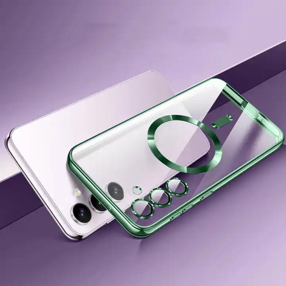 Husă pentru Samsung Galaxy A35 5G, Electro MagSafe, verde + Sticlă pentru ecran