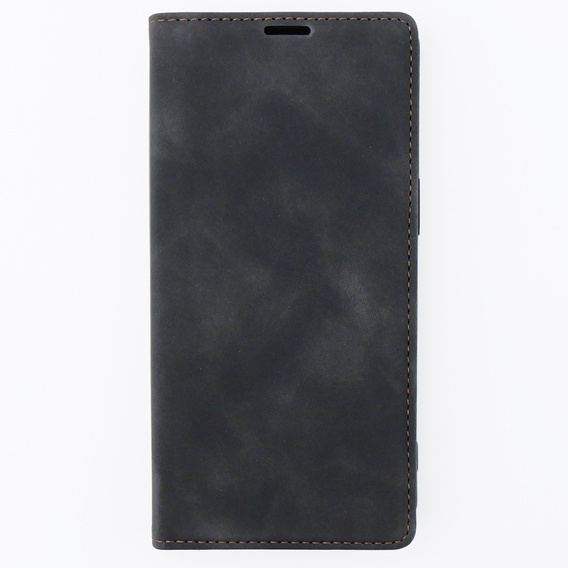 Husă pentru iPhone 15 Pro, ERBORD Vintage, portofel cu clapetă, negru