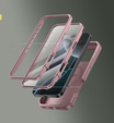 Husă blindată pentru iPhone 16 Pro Max, Dexnor CamProtect MagSafe, roz (Două rame)