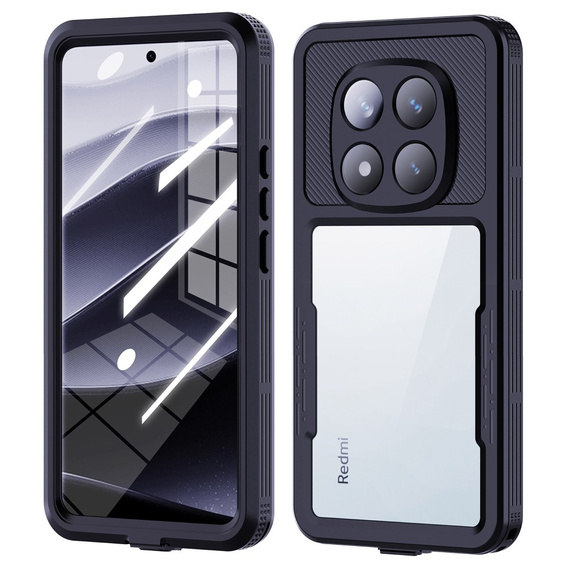 Husă impermeabilă IP68 pentru Xiaomi Redmi Note 14 Pro 5G, Redpepper, negru