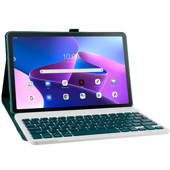 Carcasă + tastatură Lenovo Tab M10 Plus Gen 3 TB-125F TB-128F, verde închis