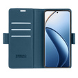 Husă pentru Realme 12 Pro 5G / 12 Pro+ 5G, ERBORD Glossy Litchi, portofel cu clapetă, albastru