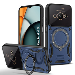 Husă blindată pentru Xiaomi Redmi A3, Magnetic Ring, albastru