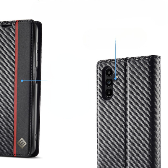 Carcasă cu clapetă pentru Samsung Galaxy A36, Carbon LC.IMEEKE, negru