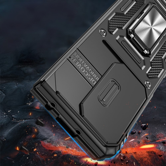 Husă blindată pentru Samsung Galaxy Z Fold6 5G, CamShield Slide, negru