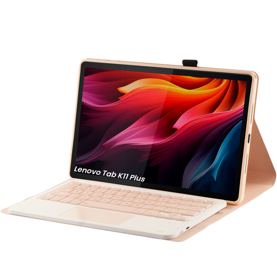 Tastatura Bluetooth cu touchpad pentru Lenovo Tab K11 Plus - roz