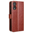 Cu clapetă pentru TCL 40 NxtPaper, Crazy Horse Wallet, maro