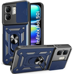 Husă blindată pentru Infinix Hot 50i 4G, CamShield Slide, albastru
