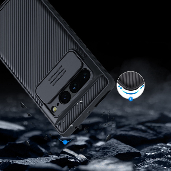 Carcasă blindată Nillkin pentru Google Pixel 7 Pro 5G, CamShield Pro, negru