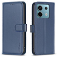 Husa cu clapetă pentru Xiaomi Redmi Note 13 Pro 4G / Xiaomi Redmi Note 14S / Xiaomi Poco M6 Pro 4G, BINFEN Wallet, albastru